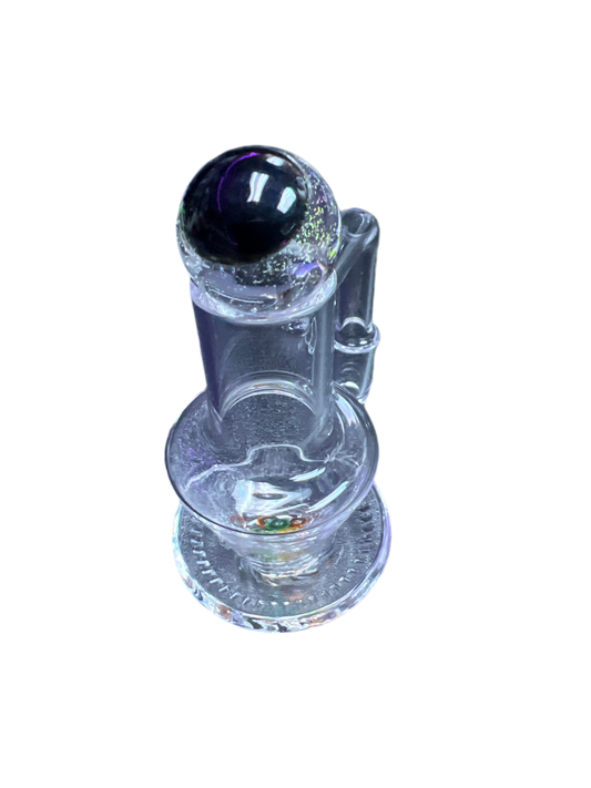 Slurp Banger With Terp Pearls and Glass Eye Carb Cap