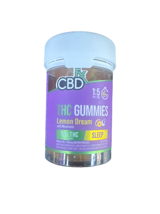 CBDFX - THC Gummies w/Melatonin - Lemon Dream - 5mg THC