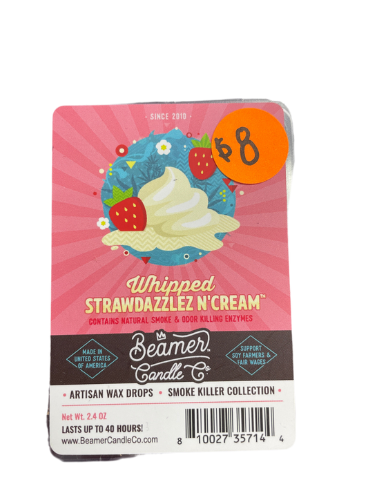 Beamer Candle Co -2.4oz-Artisan Wax-Whipped Strawdazzlez INS-26