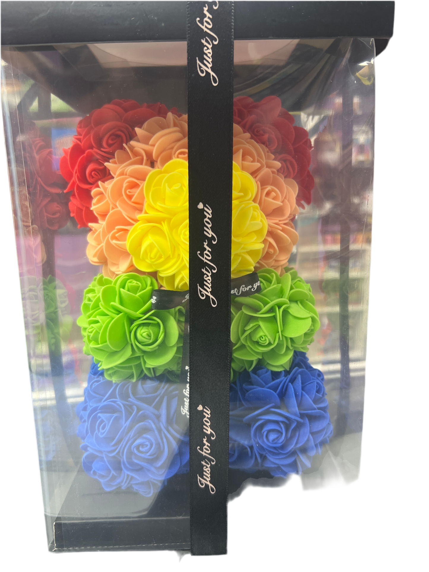 Just For You - Rainbow Rose Bear