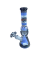 Purple w/ Fire Multi Perc in the Bottom Water Pipe