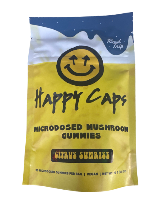 Road trip - Happy Caps - Microdosed Mushroom Gummies - 20 count