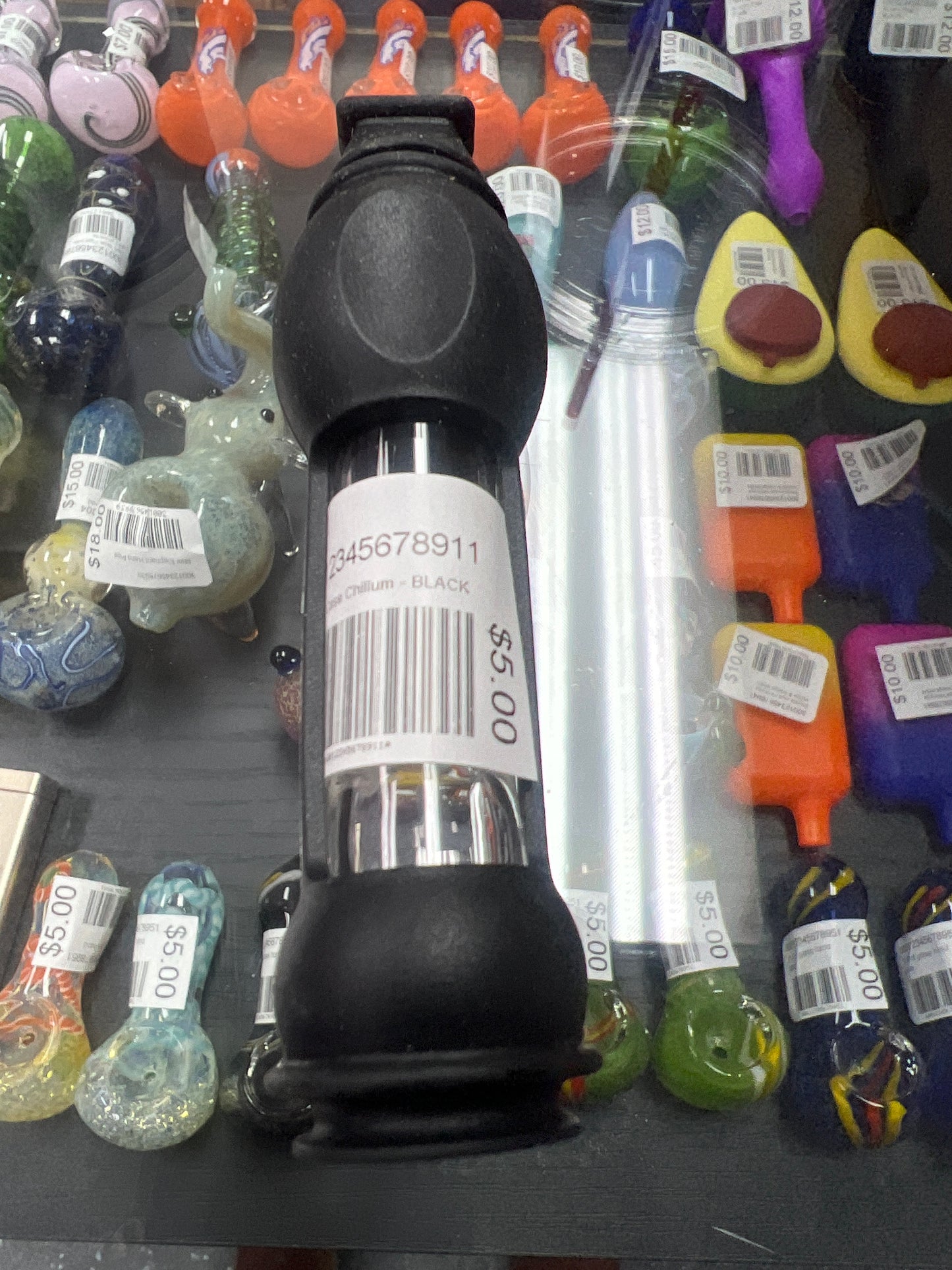 Silicone Case Chillum - BLACK