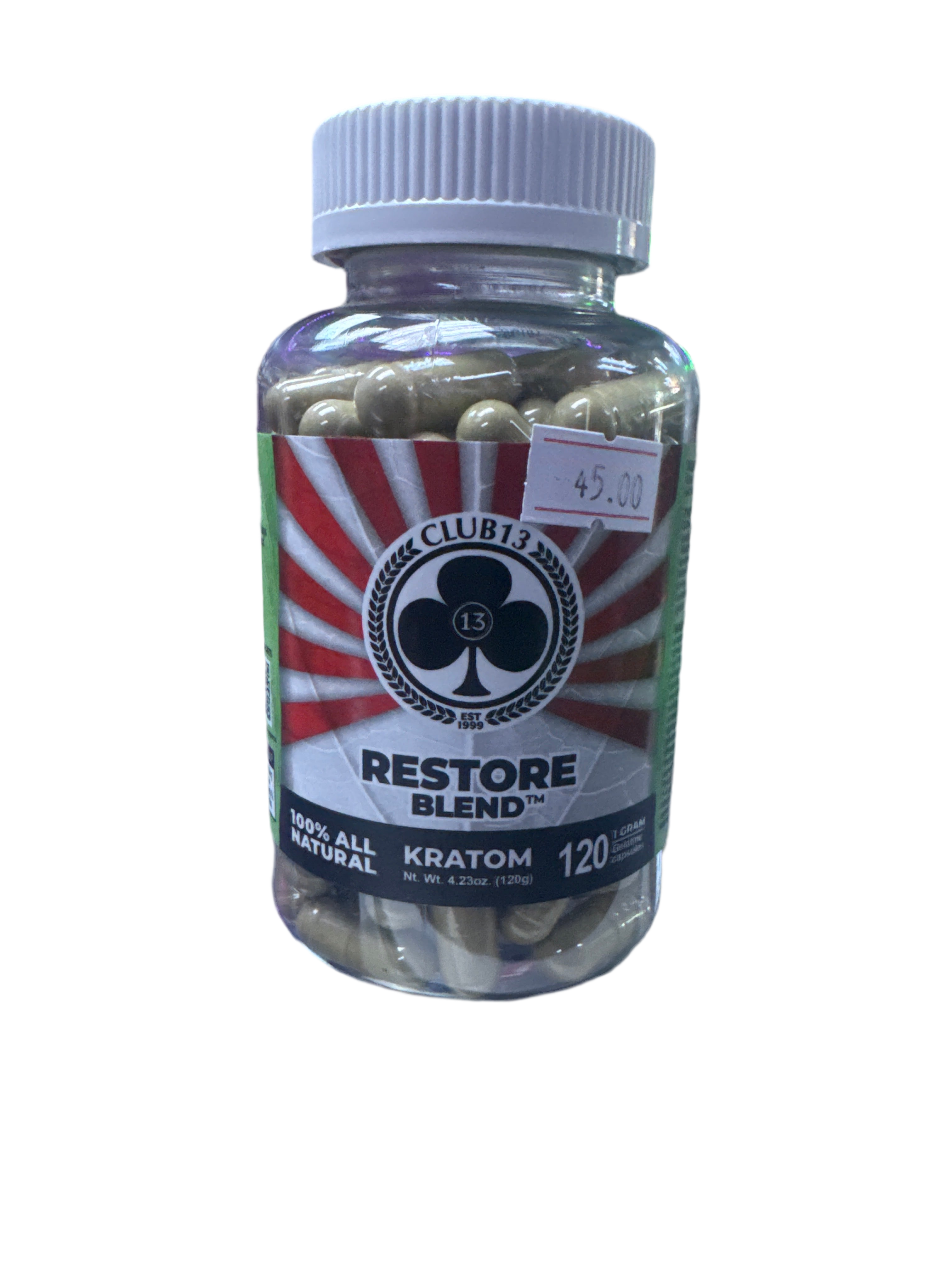 Club 13 Kratom - Restore Blend - 120 Capsules