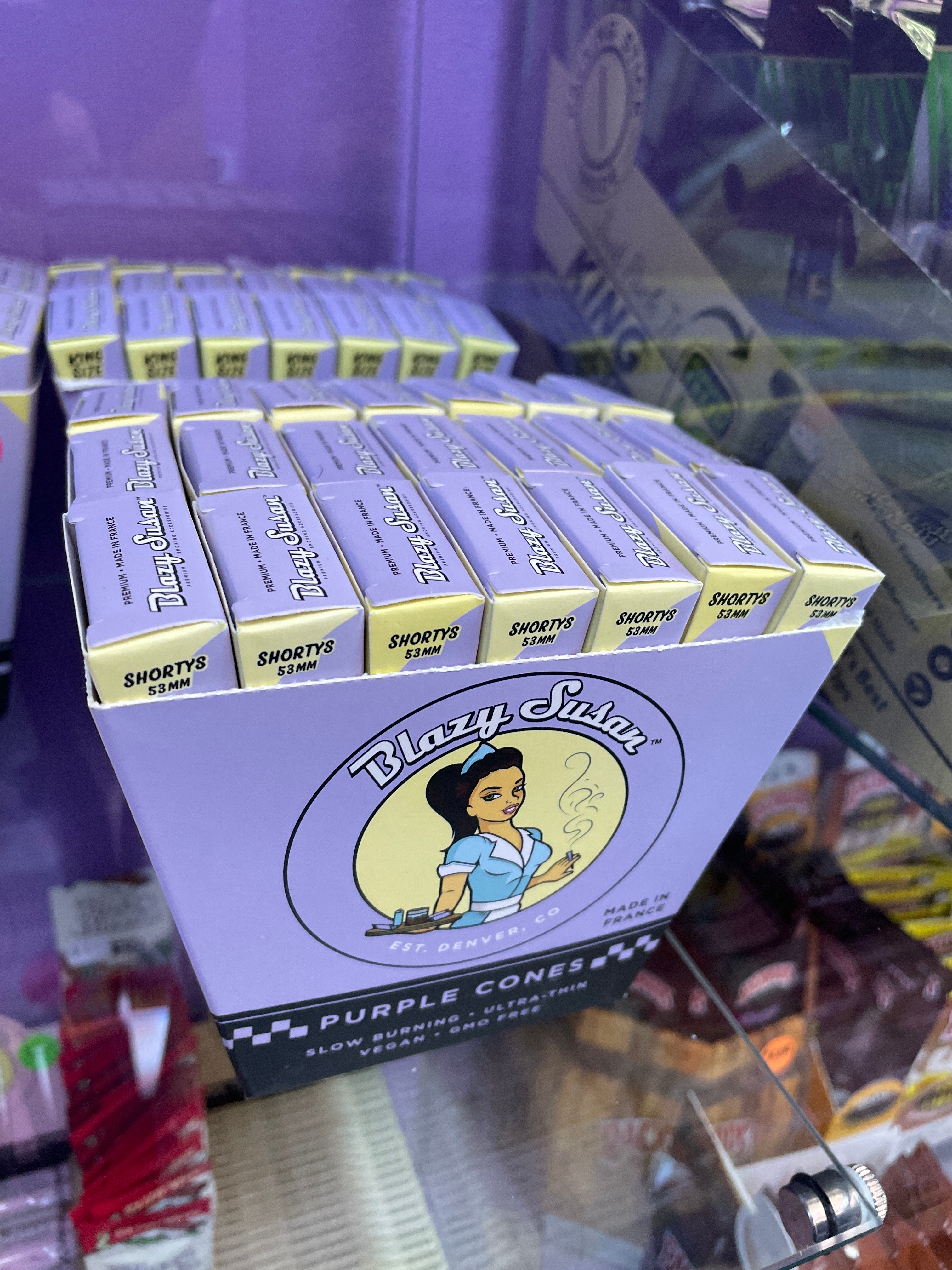 Blazy Susan - Purple Cones- Shortys - 53mm - 12pk