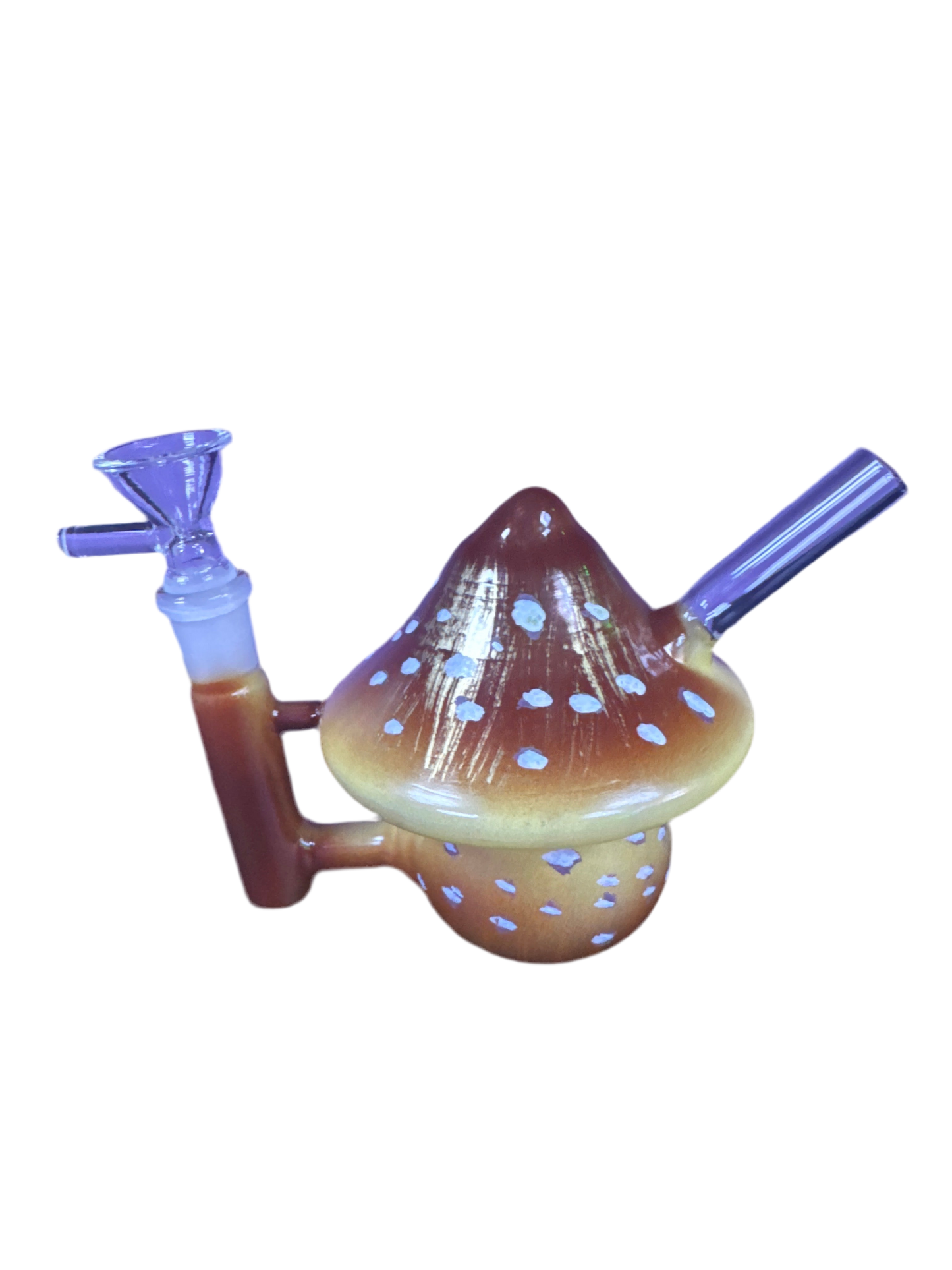 Brown and Tan Mushroom w/ White Dots WaterPipe
