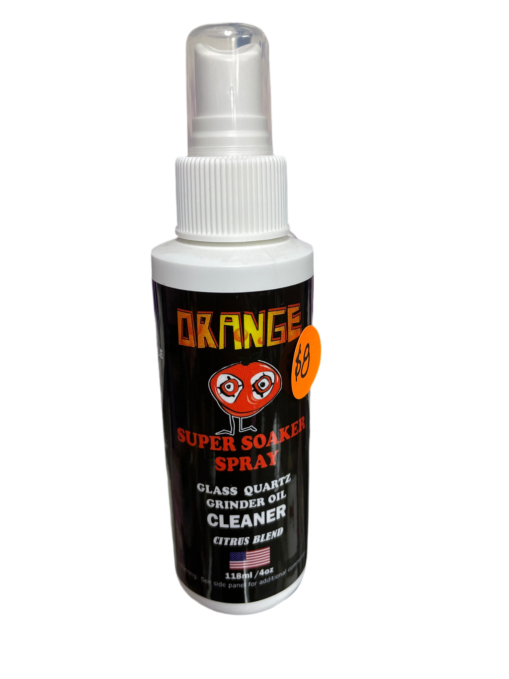 Orange Chronic Super Soaker 4 oz spray Glass Quartz Grinder Oil Cleaner