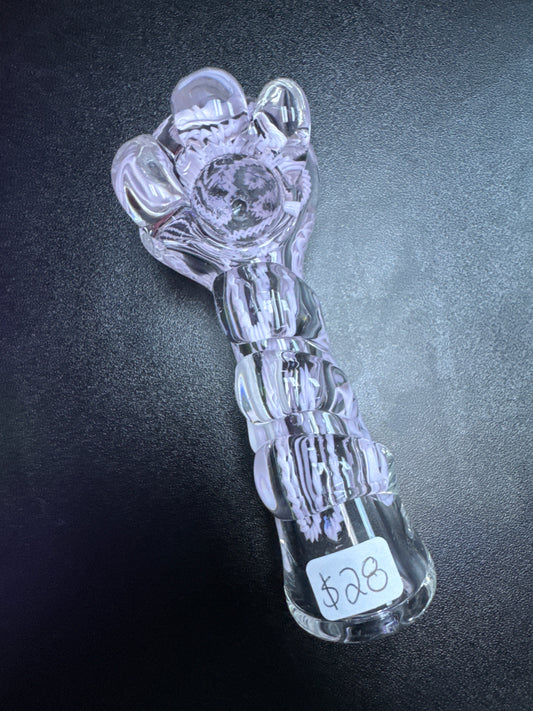 Clear/Pink Large Hand Pipe