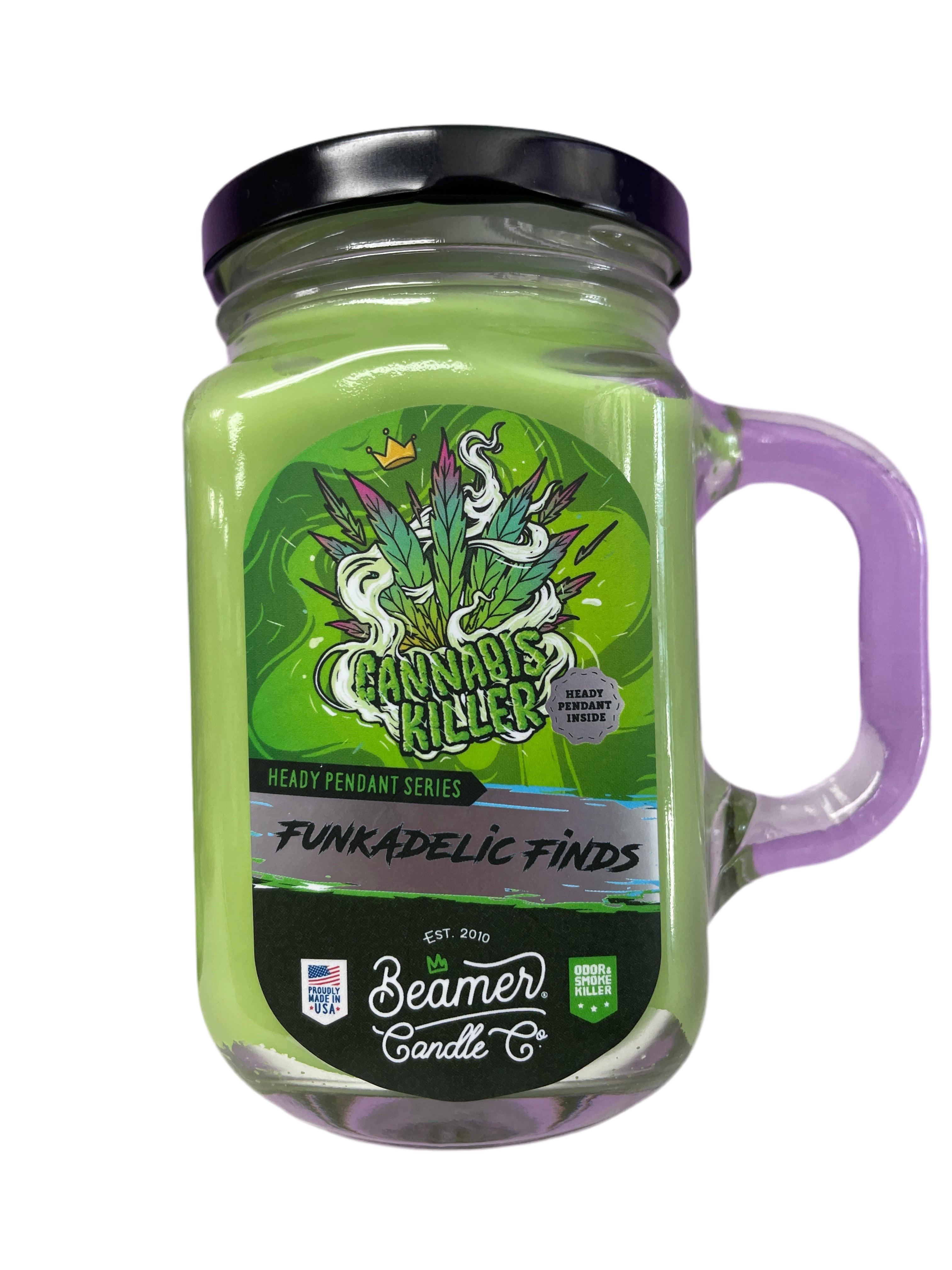 Beamer Candle Co - 12oz - Funkadelic Finds Series - Cannabis Killer