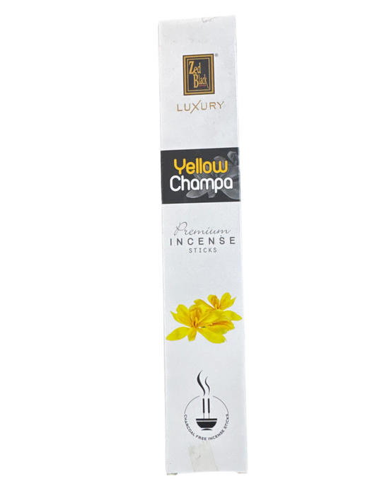 Zed Black Luxury Incense Sticks - 12ct - Yellow Champa