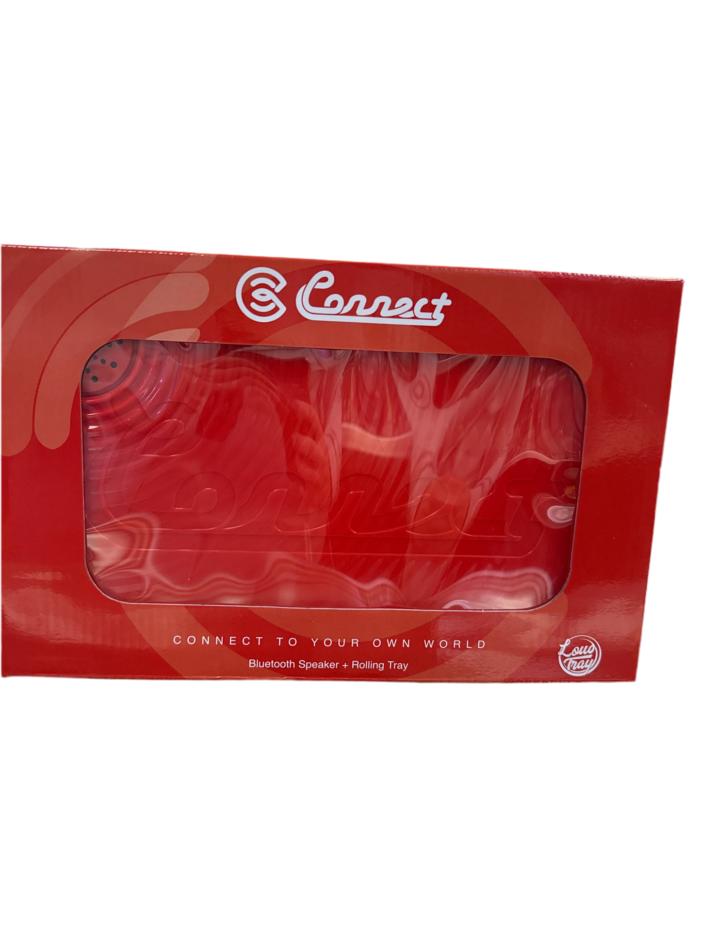 Red Connect Bluetooth speaker rolling tray ￼