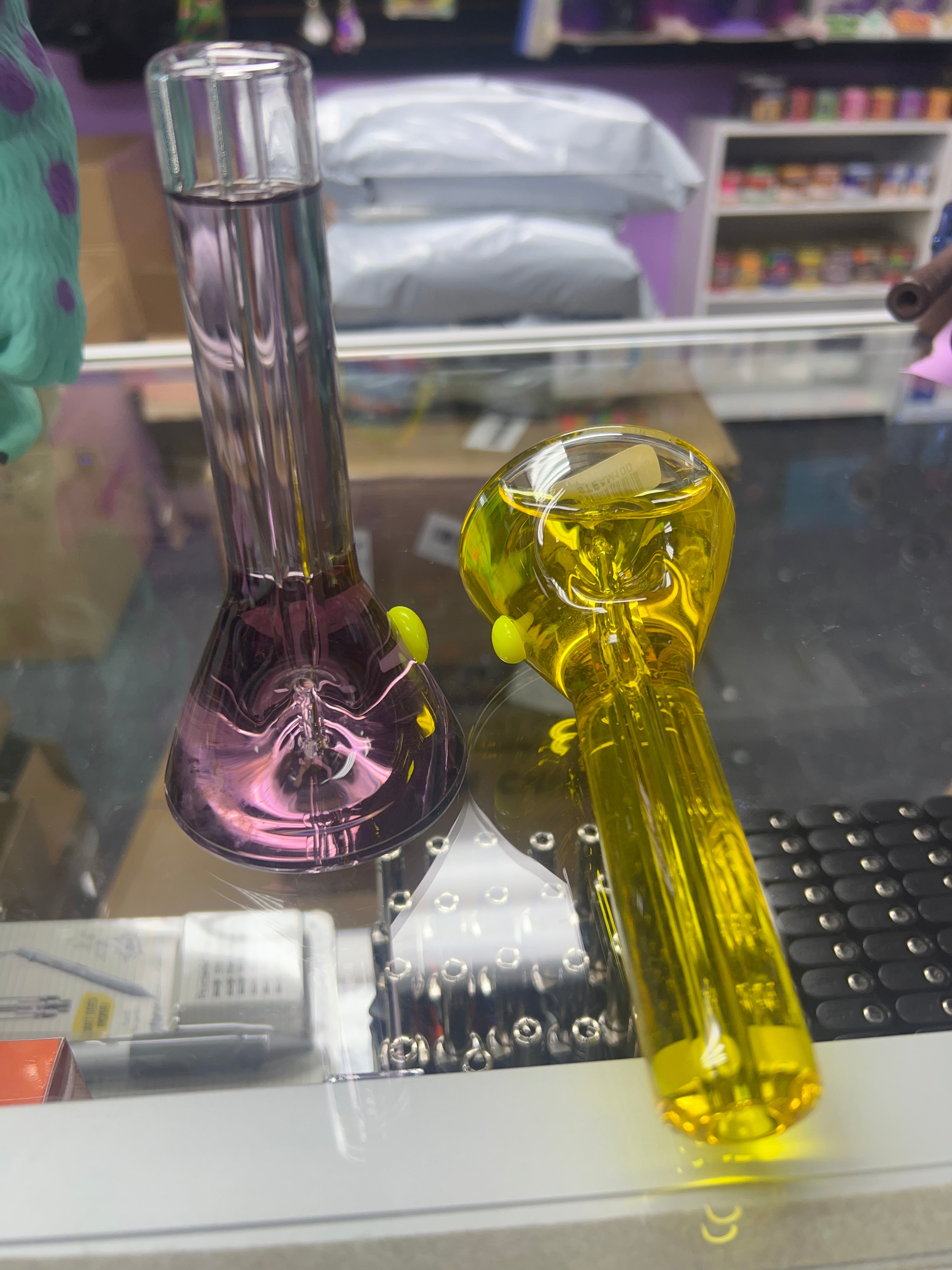 Bong Shape Glass Glycerin Freezable Hand Pipe
