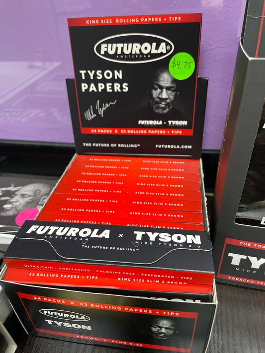Futurola Tyson King Size Slim X Brown Papers with Filters 2.0