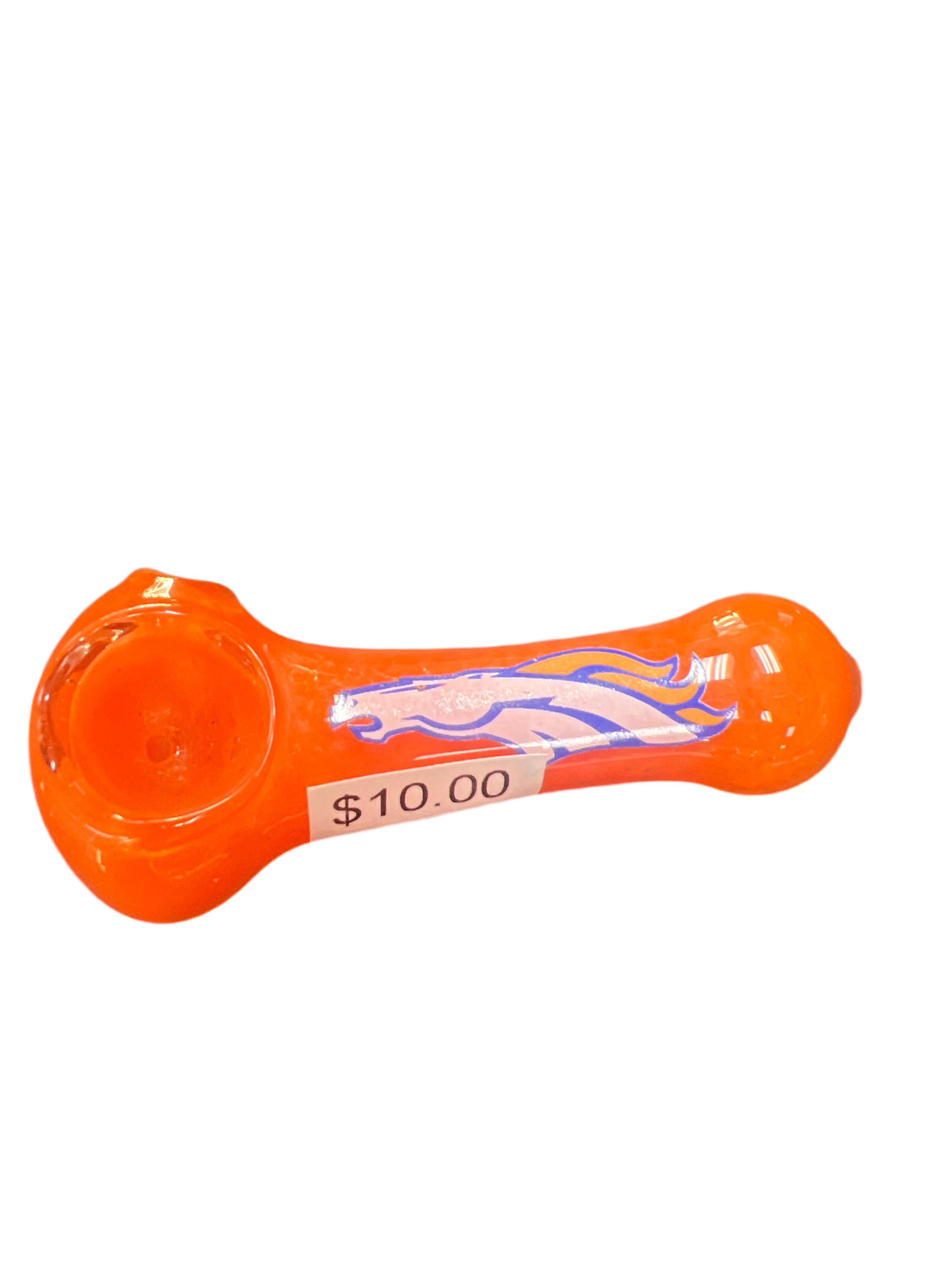 Broncos Glass Pipe - Orange