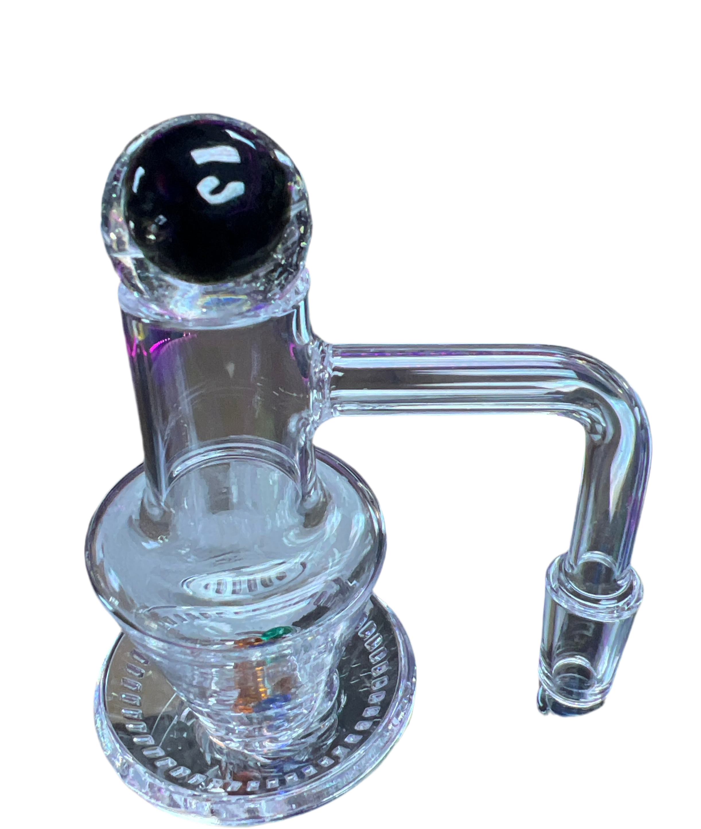 Beaded Banger With Glass Bead Carb Cap 14mm Male