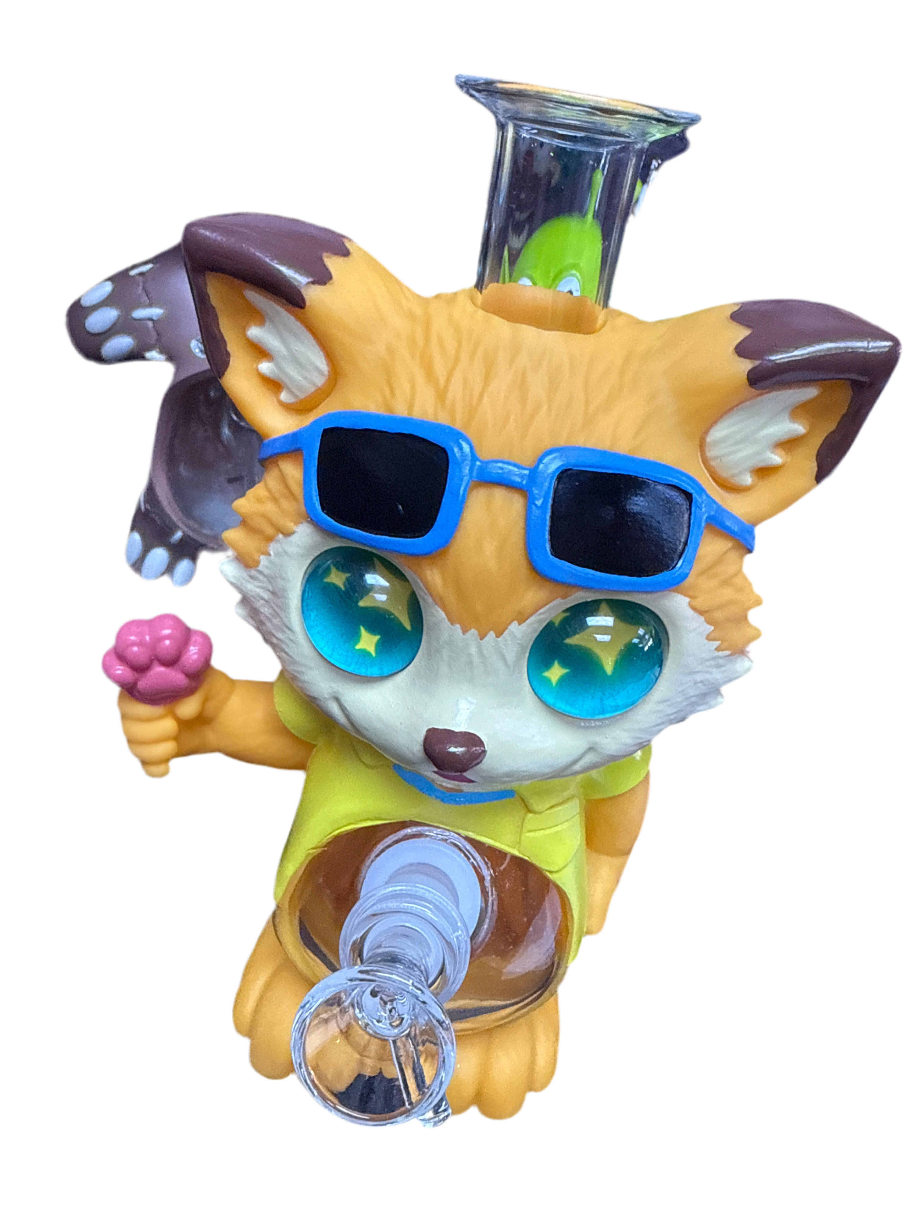 Blue sunglasses fox bong