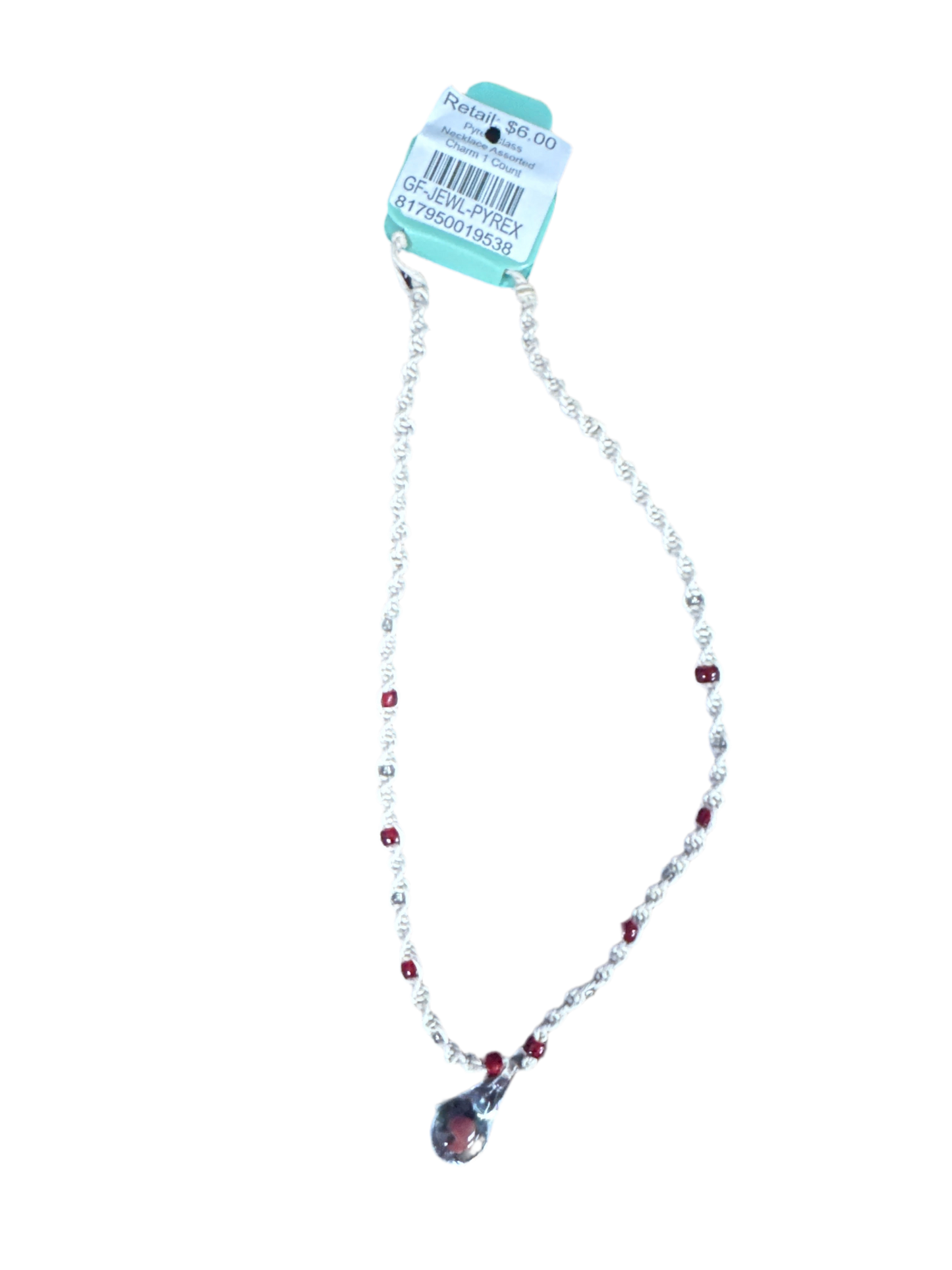 Pyrex Glass Necklace Assorted Charm