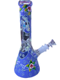 Flower Purple Decal Beaker Style Water Pipe