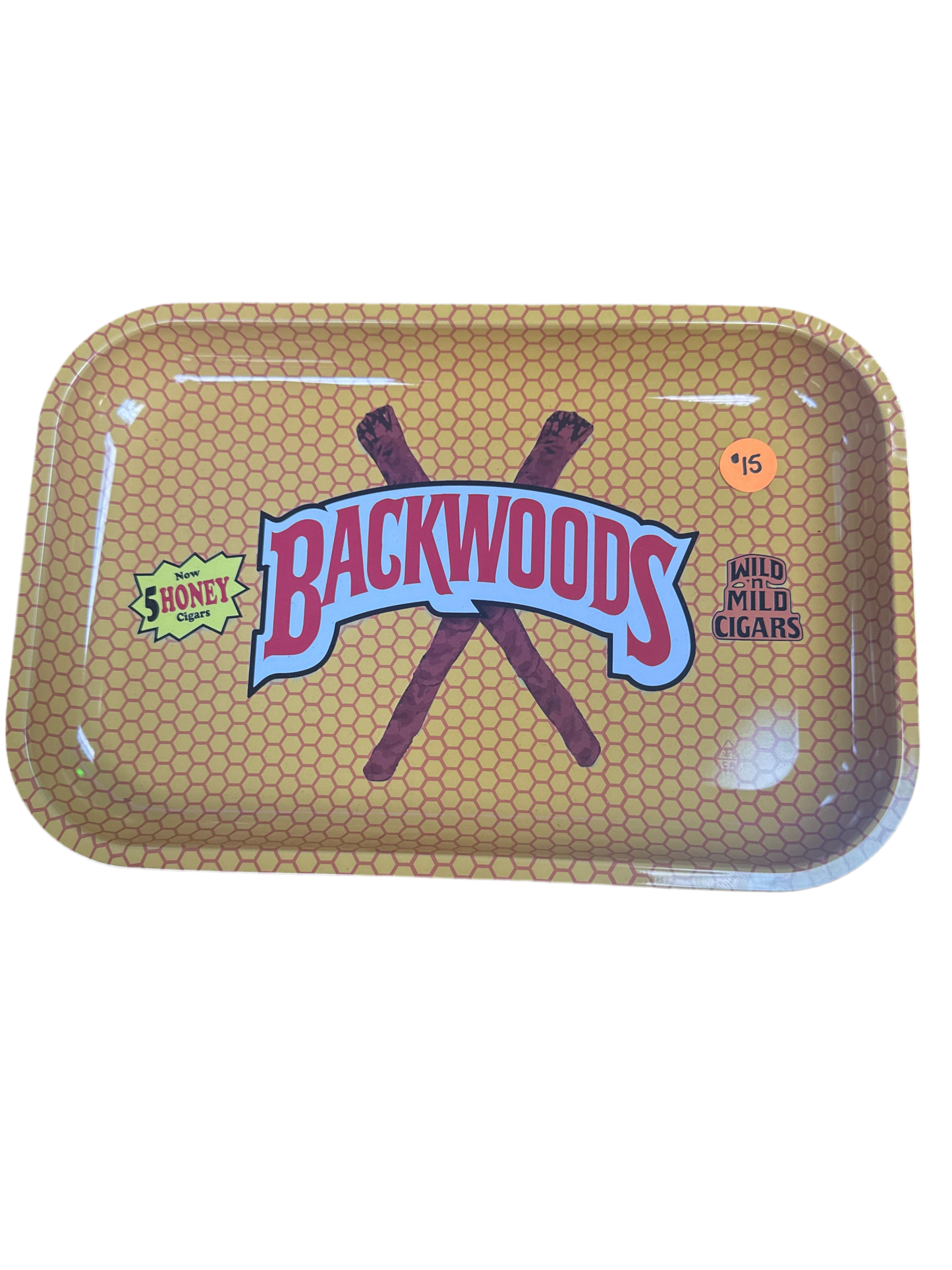 Backwoods Rolling Tray Metal - YELLOW