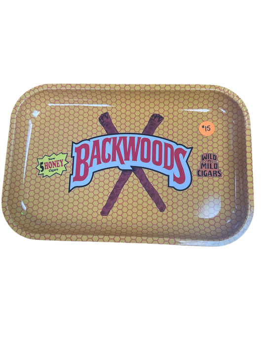 Backwoods Rolling Tray Metal - YELLOW