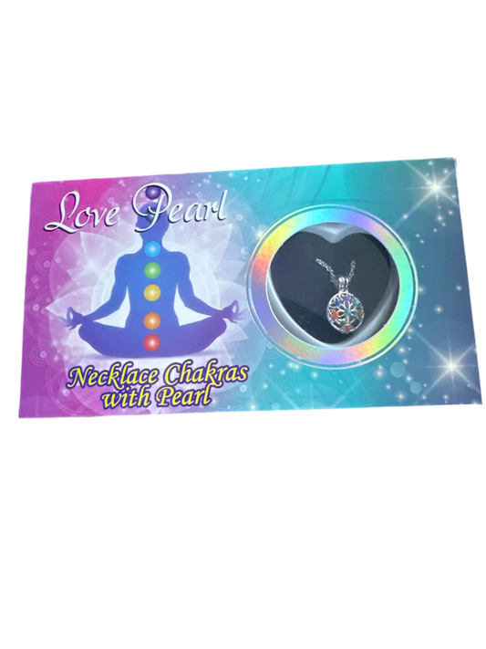 Love Pearl Necklace Chakras w/Pearl