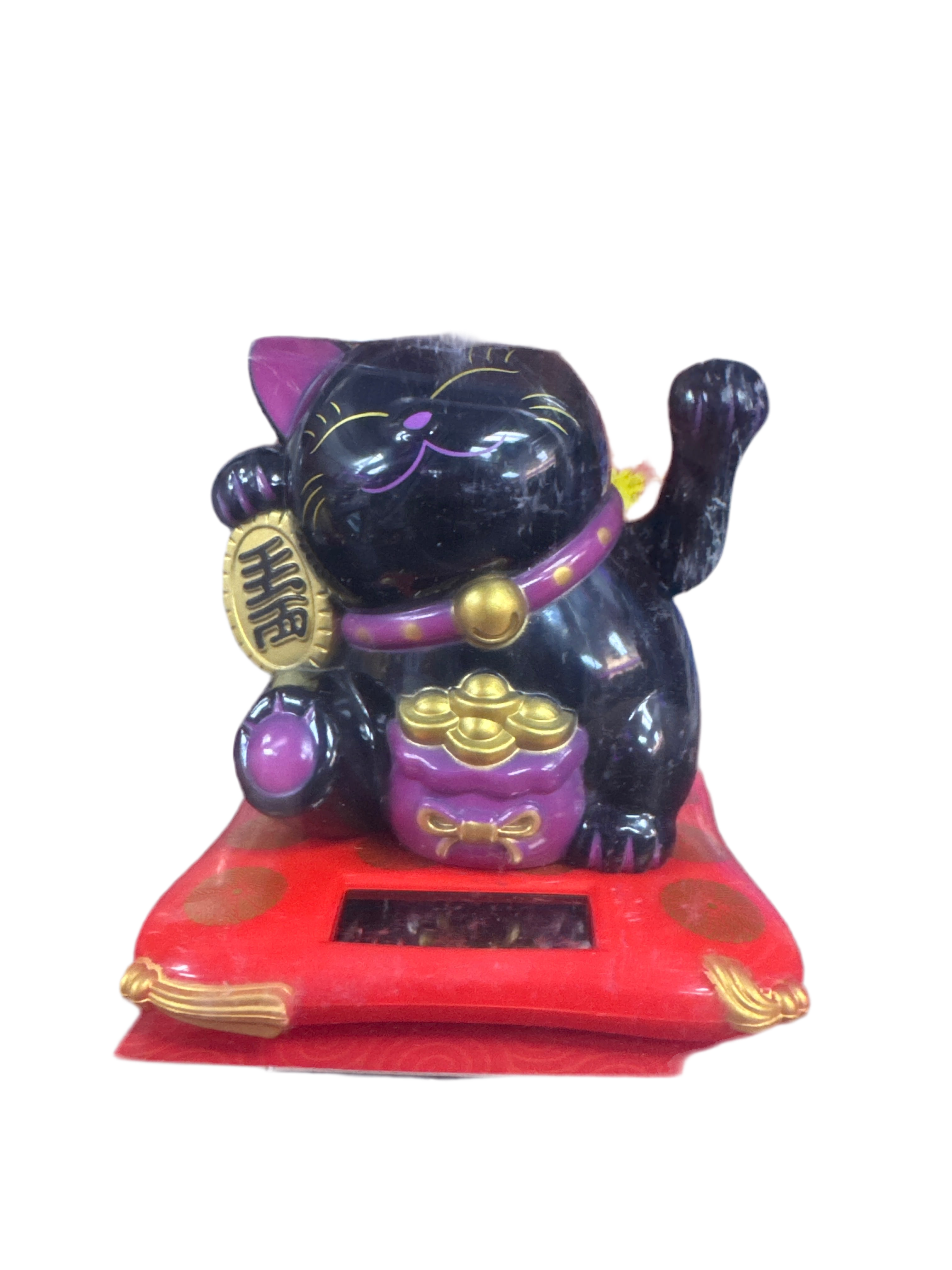 Black - Solar Powered Cute Waving Cat For Good Luck