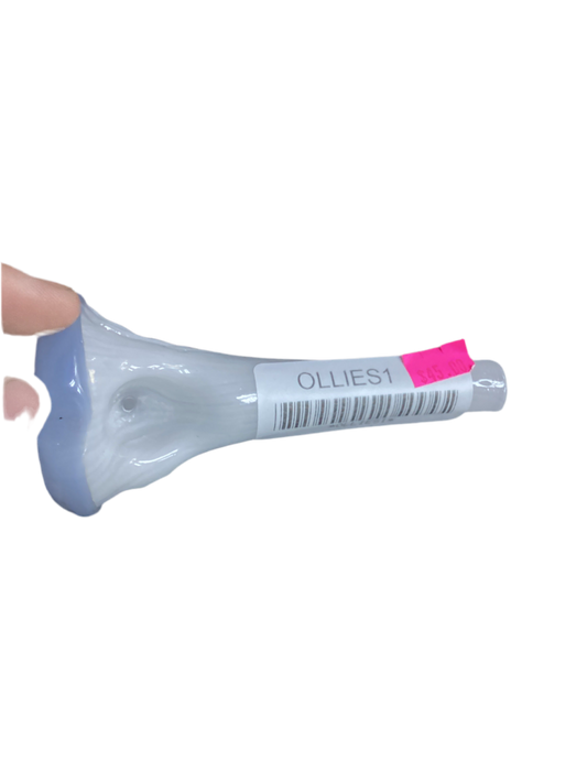 Locally Blown (CO) White Mushroom Pipe