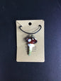 Magic Mushroom Hand Blown Pendant Necklace