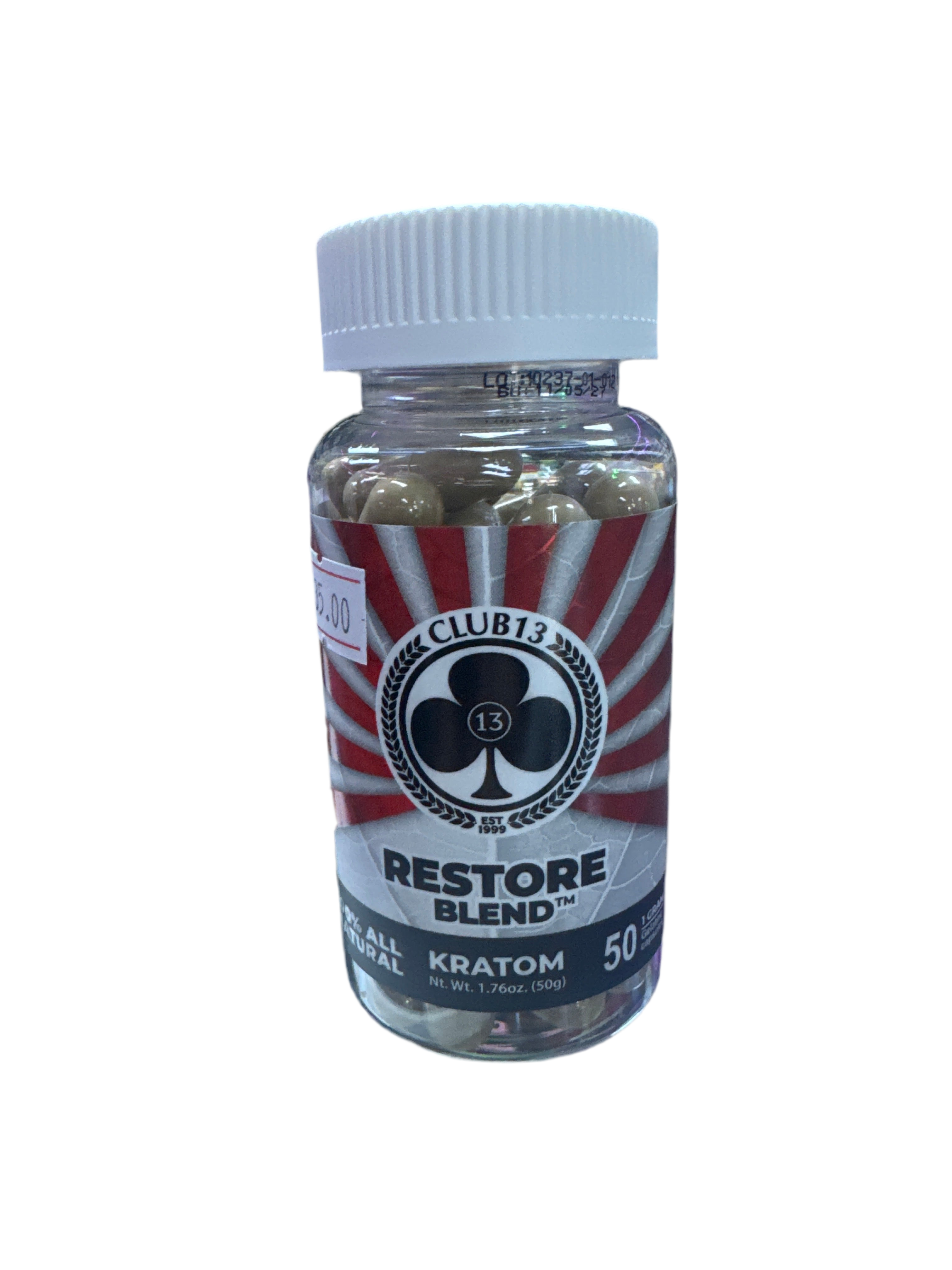 Club 13 Kratom - Restore Blend - 50 Capsules