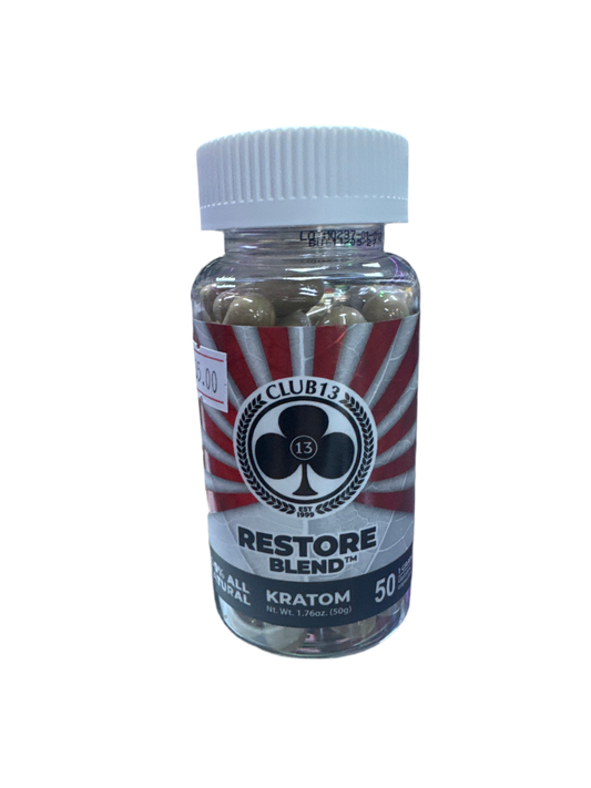 Club 13 Kratom - Restore Blend - 50 Capsules