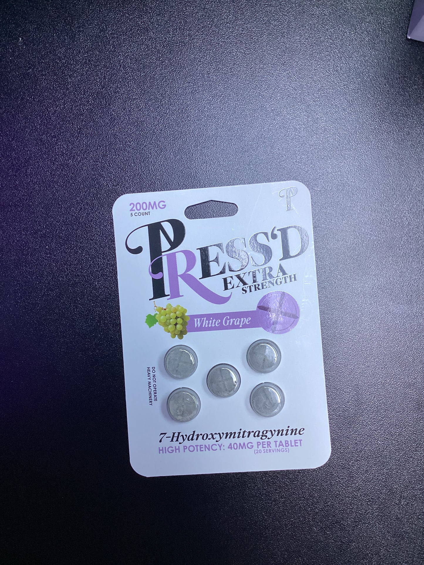 PRESS’D Extra Strength - White Grape - 5 CT