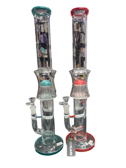 EG glass perc water pipe with accent colors