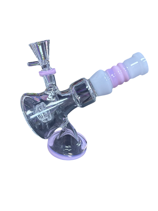 Pink Diagonal Beaker Bong