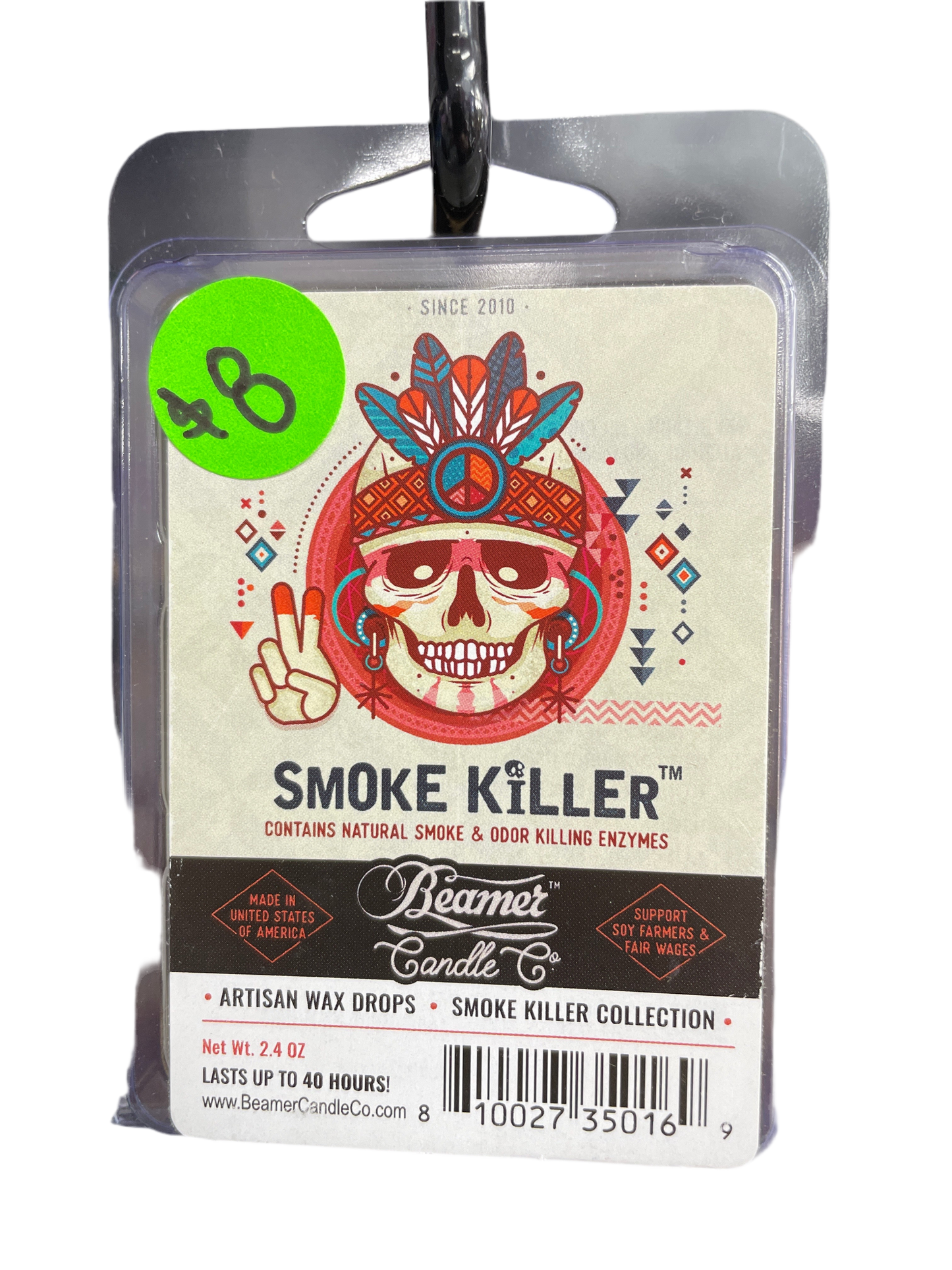 Beamer Candle Co -2.4oz-Artisan Wax-Smoke Killer INS-26