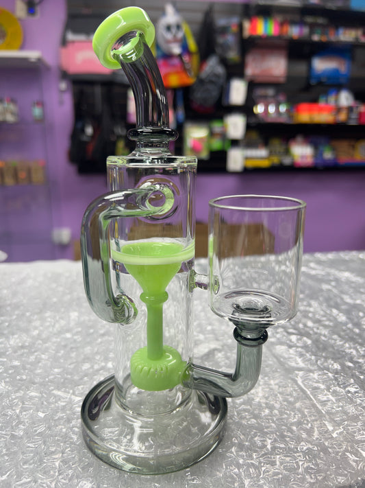 Green accent giant bowl rig - For Puffco Proxy