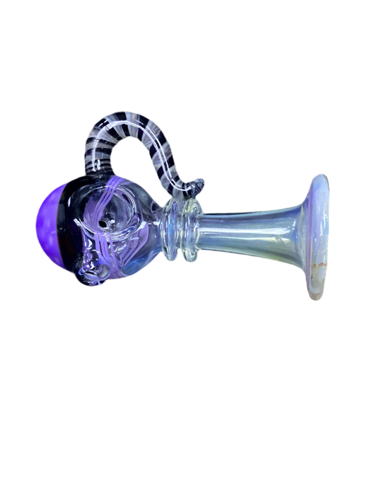 Purple Bowl With Horn Handpipe