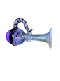 Purple Bowl With Horn Handpipe