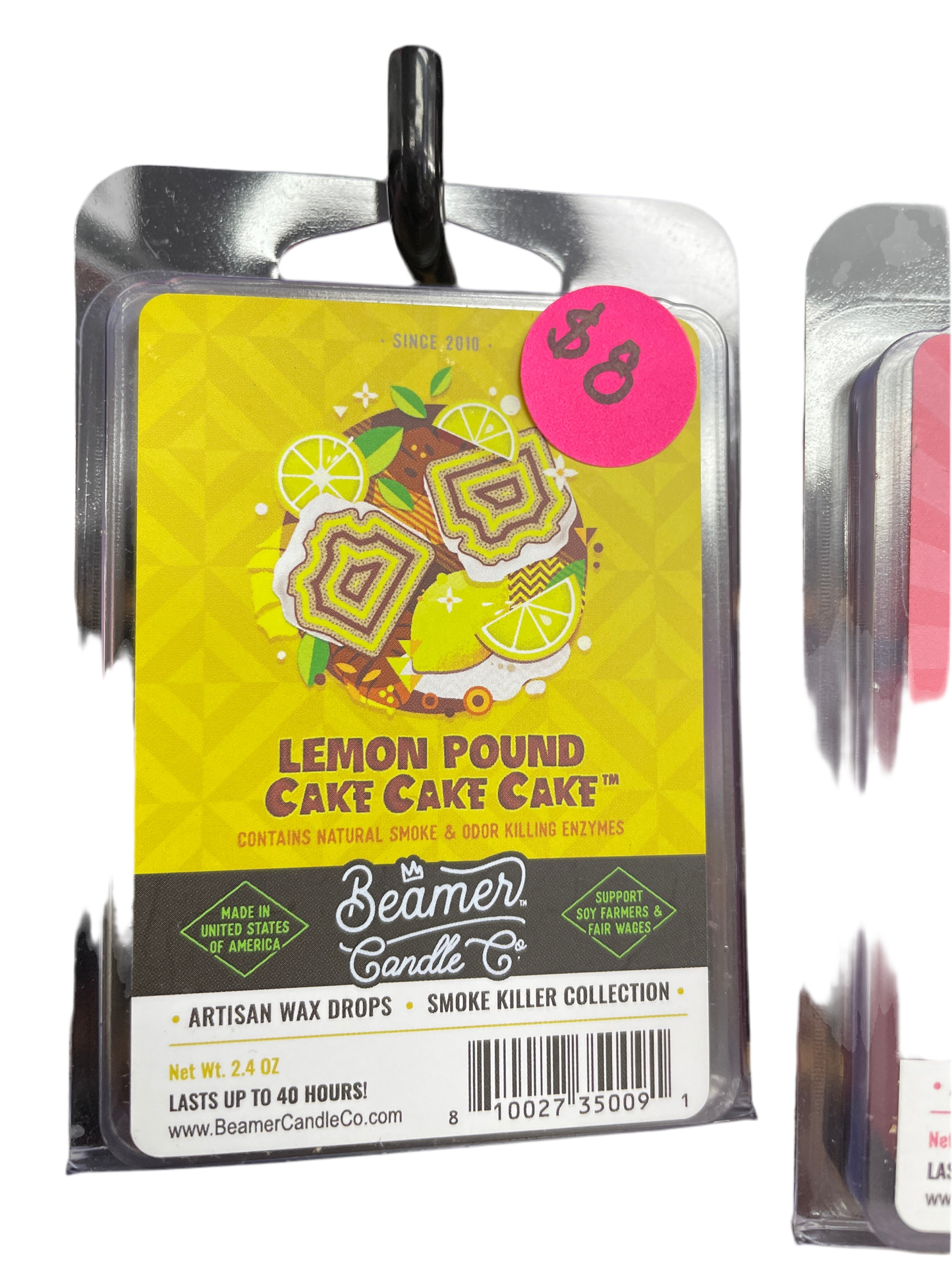 Beamer Candle Co -2.4oz-Artisan Wax-Lemon Pound Cake