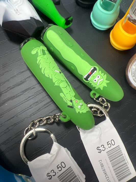 Pickle Rick Keychain Chillum