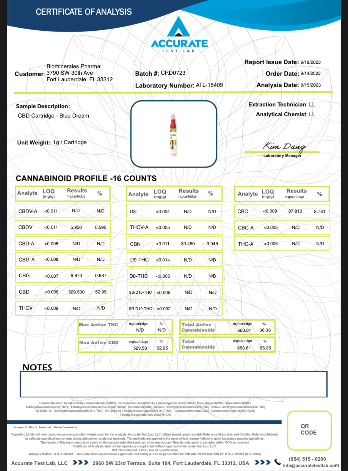 Just CBD - 1000mg Cartridge - Live Resin - Blue Dream