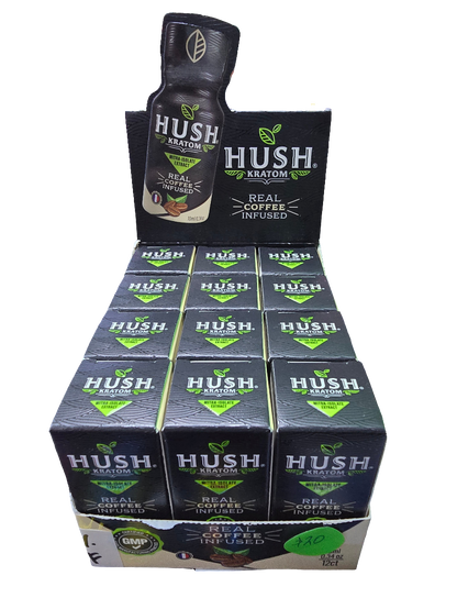 Hush Kratom - Full Spectrum Kratom Extract Shot - Coffee Infused 2oz