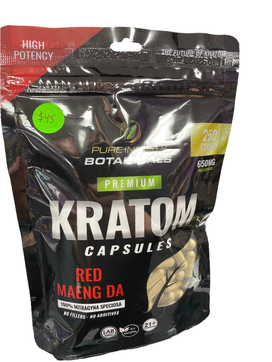 Pure Infinity Kratom Capsules - 250ct - Red Maeng Da