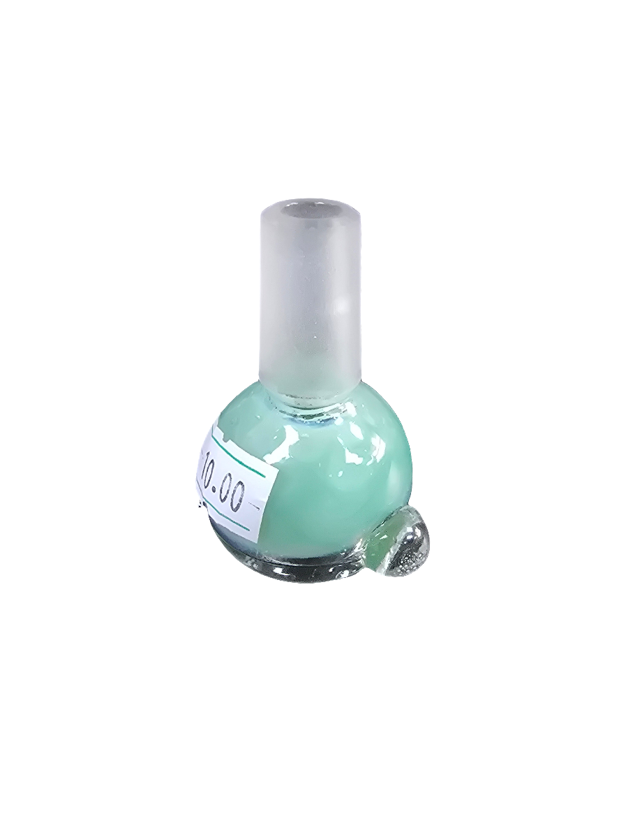 Green foggy glass bowl piece
