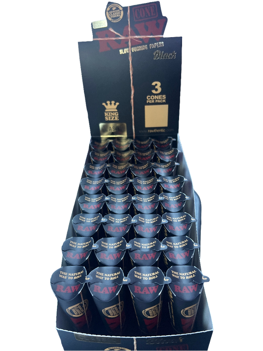 Raw Black 3 Pack Cones
