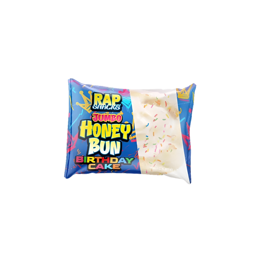 Rap Snacks Birthday Cake Jumbo Iced Honey Bun