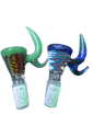 14mm horn handle bowl with trippy color decal