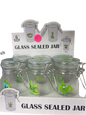 Sealed Glass Jar 75ml Size - Leaf Designs