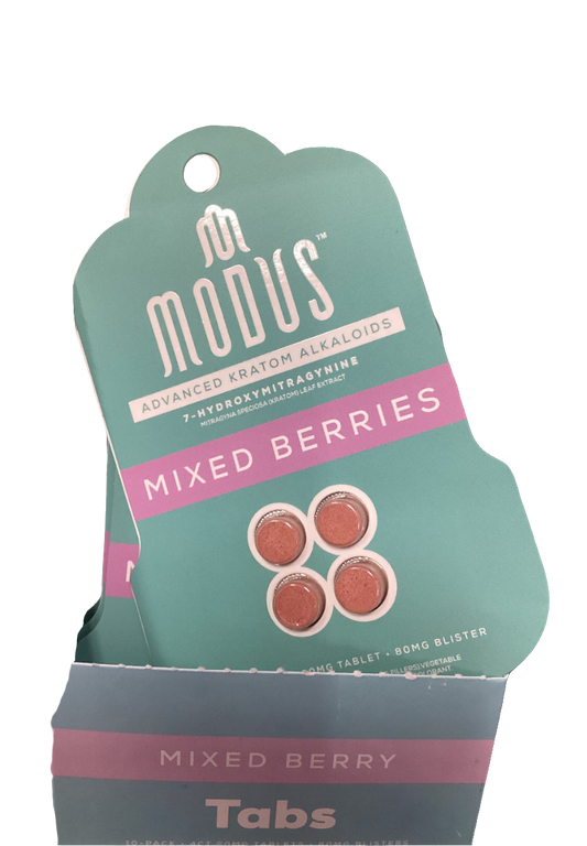 MODUS Advanced Kratom Alkaloids - 80mg - 4 Tab - Mixed Berry