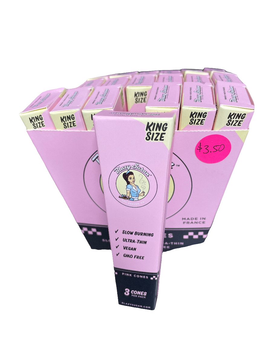 Blazy Susan Pink King Size Cones - 3 Pack