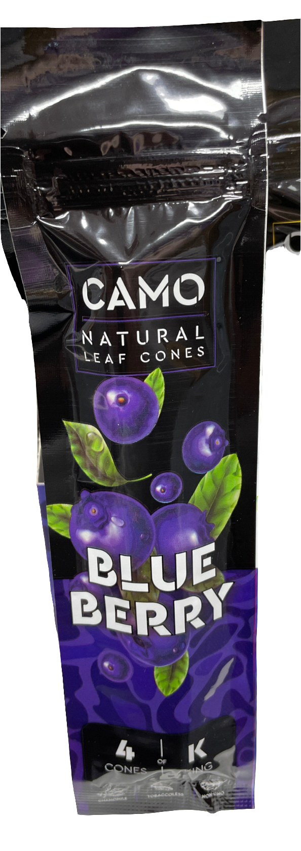 CAMO Natural Leaf King Size Cones - 4 Pack - Blueberry